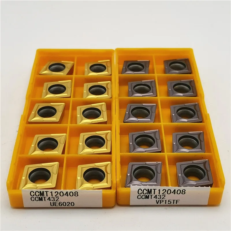 10 шт. CCMT120404 CCMT120408 UE6020 US735 VP15TF режущие инструменты из нержавеющей стали с ЧПУ вставки из карбида вольфрама металлический токарный инструмент