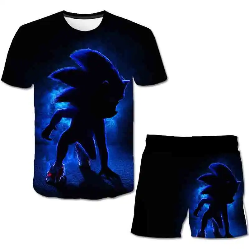 

New Sportswear Suit 3D Short-sleeved Printing Casual Slim Athlete T-shirt Shorts Sports Suit Fun Fashion Clothing