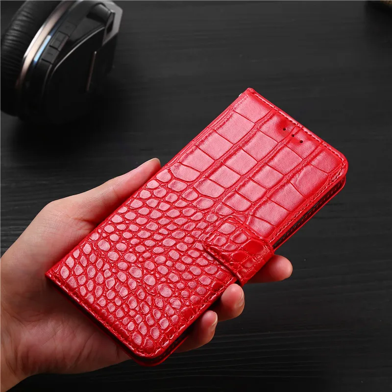 Luxury Flip Case For Huawei Honor 10i HRY-LX1T 6.21inch Cover Crocodile Texture Leather Book Design Phone Coque Capa With Strap