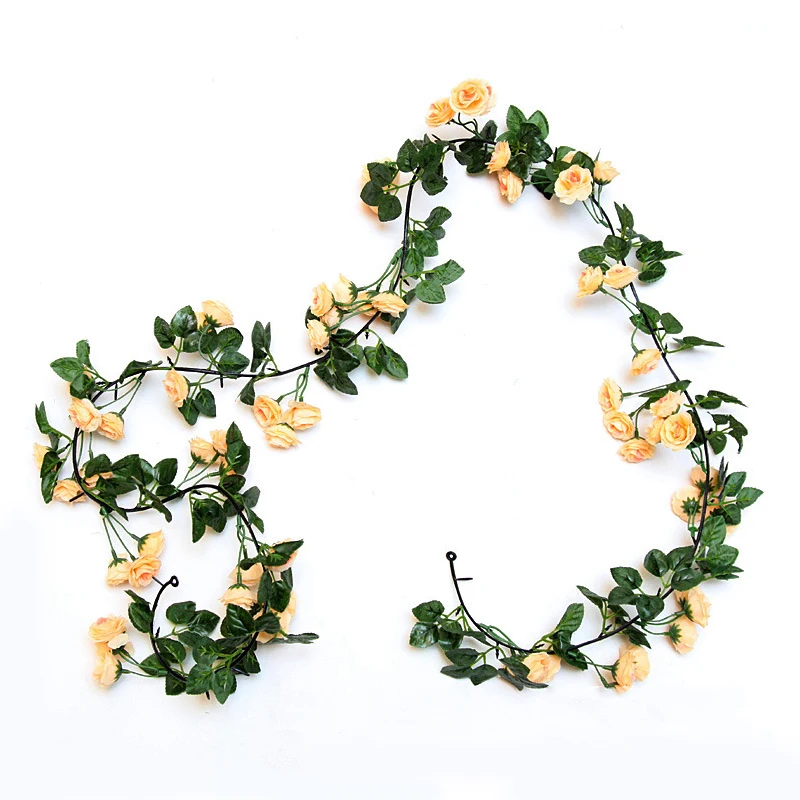 Искусственные цветы 1 8 м искусственная Роза лоза ротанговая стена декор для сада
