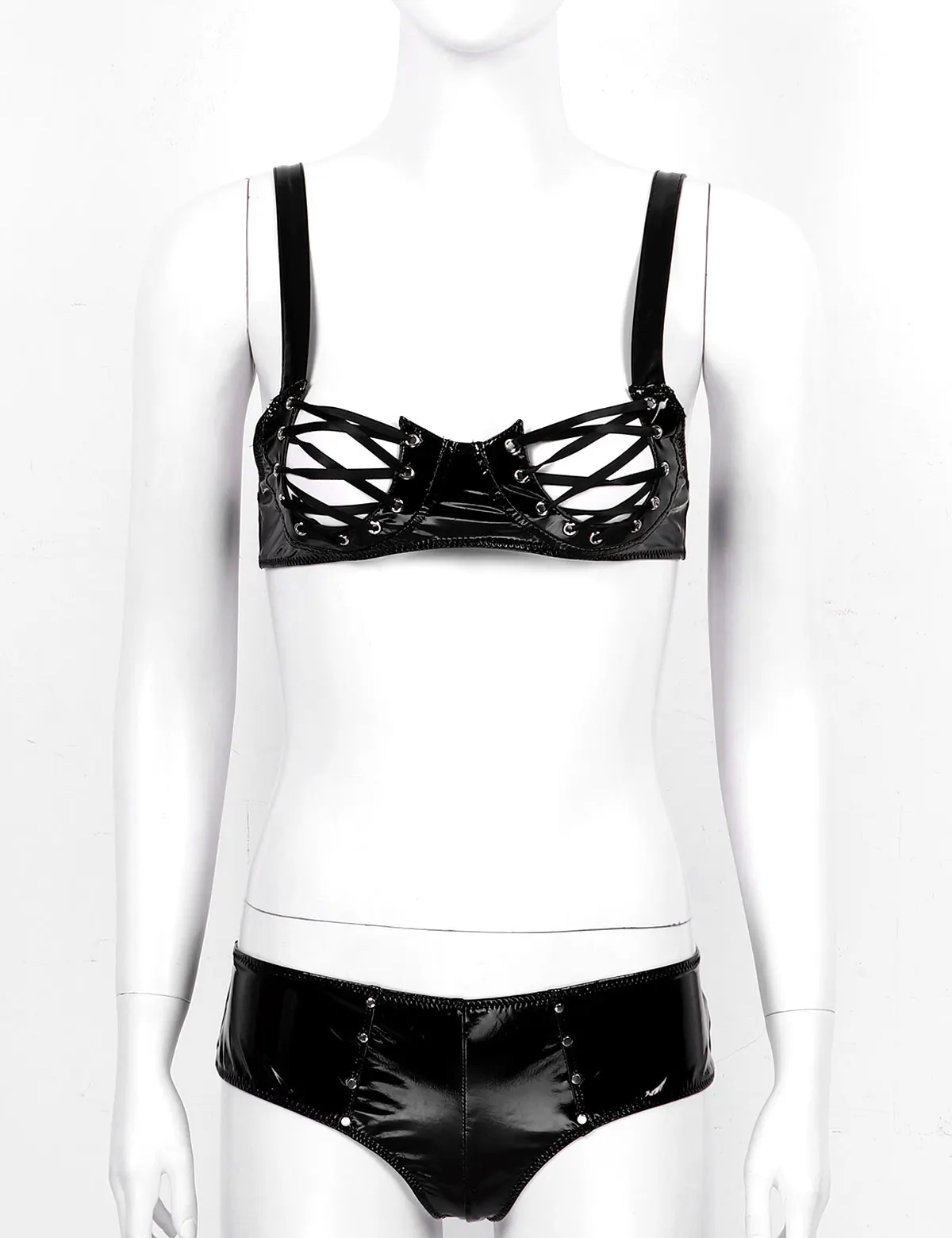 Женский сексуальный женский эротический комплект с бюстгальтером топ на