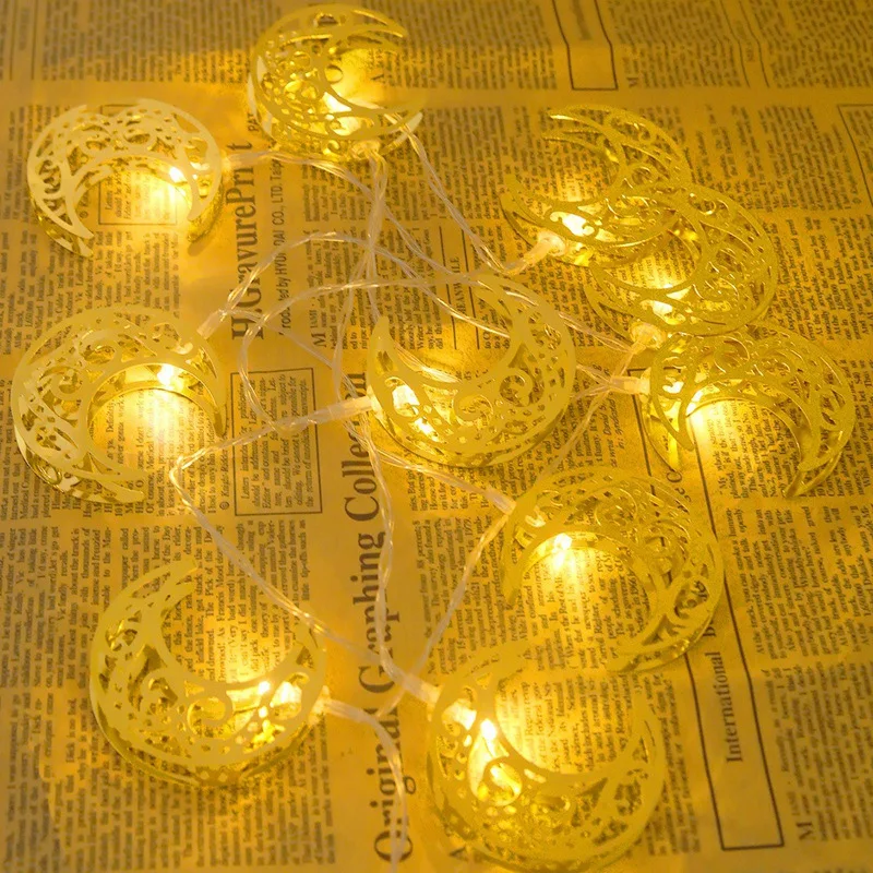 

10 LED Muslim Eid Al Fitr, Eid Al AdhA, Eid Al AdhA, Iron Moon, Stars, Ramadan LED Lighting