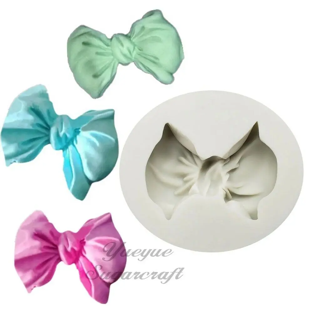 

Bowknot Silicone Mould Fondant Chocolate Cake Decorating Baking Sugarcraft Mold