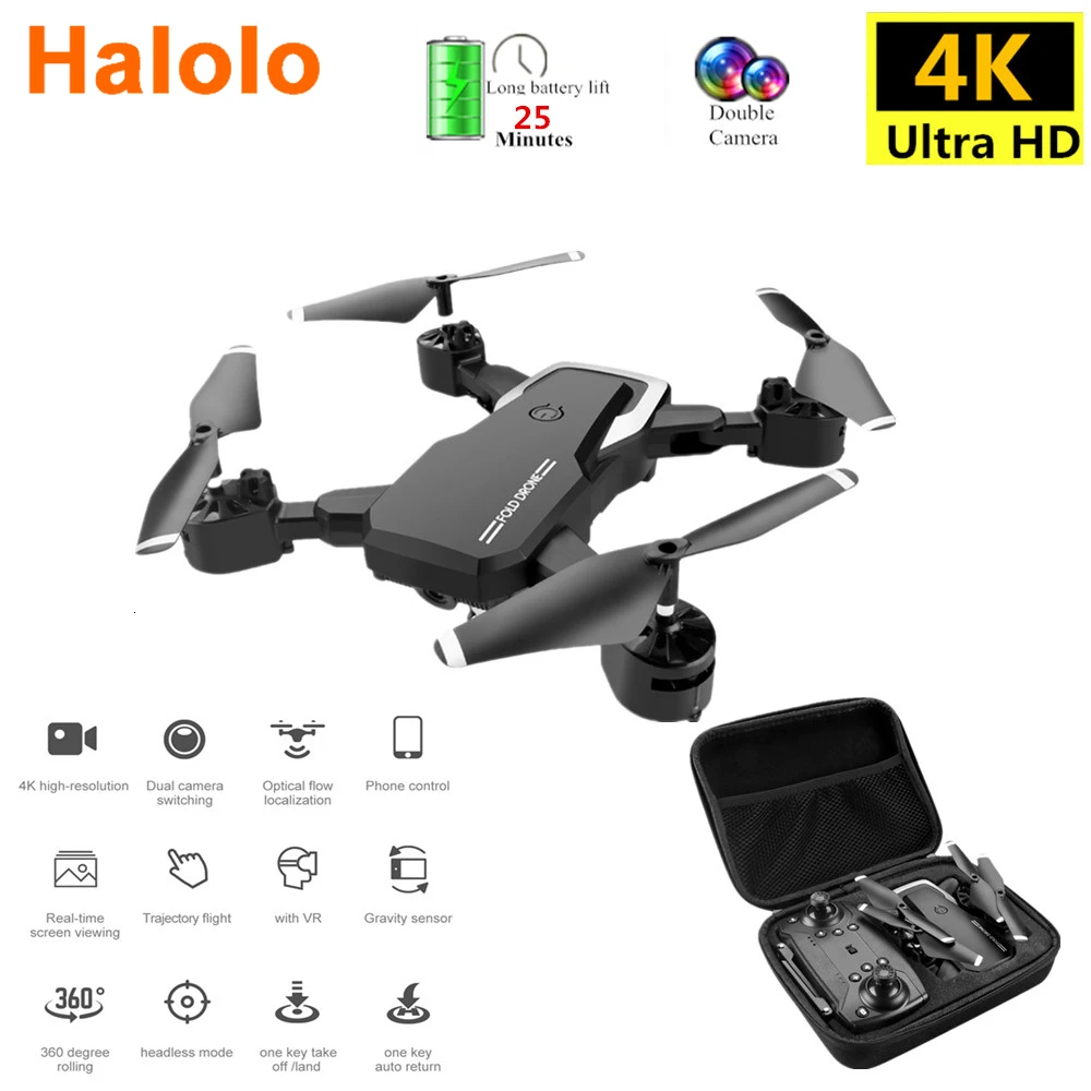 

Profession Drone 4K with HD Camera WIFI 1080P Camera Follow Me Quadcopter FPV Professional Drone Long Battery Life Toy For Kids