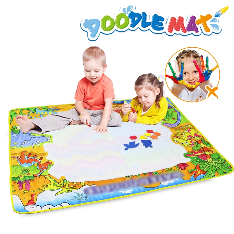 Магический коврик для рисования водой большой размер динозавр мир 110*80 см 4