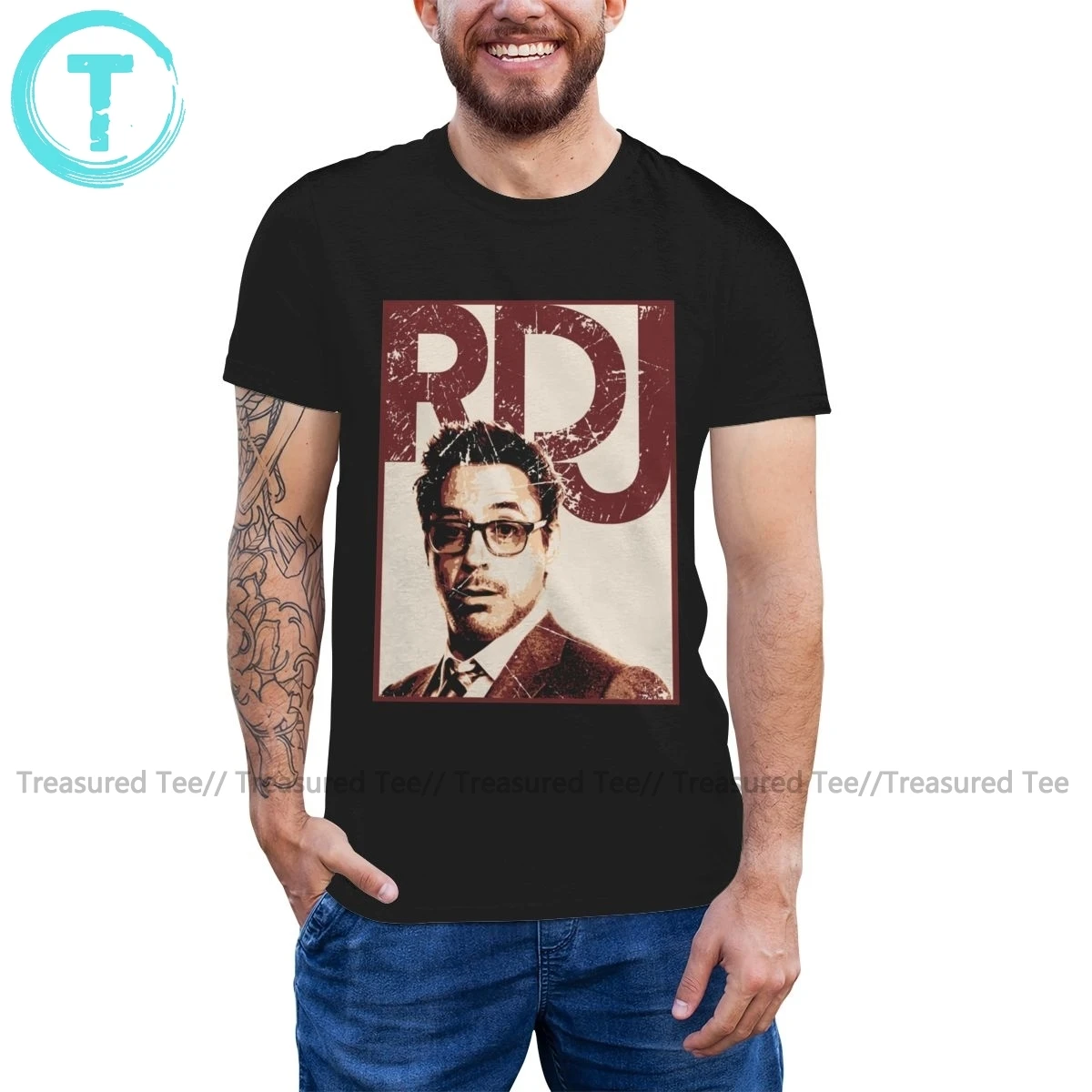 Робертом Дауни мл футболка с принтом &quotпоп-арт&quot Футболка Базовая 100 хлопок Для