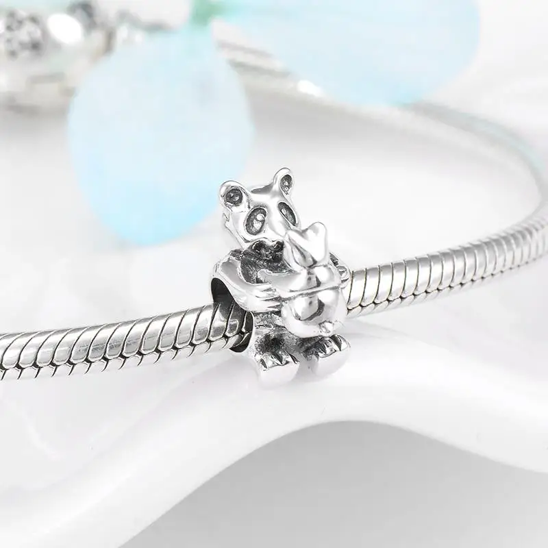 2020 Новые подлинные 925 пробы серебряные металлические бусины верный пес формы