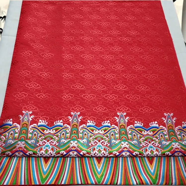 

Pcs Jacquard Brocade Mongolian Robe Dress Stage Spinning Textile Decorated Antique Cloud-printed Sea Fabric /a Positioning