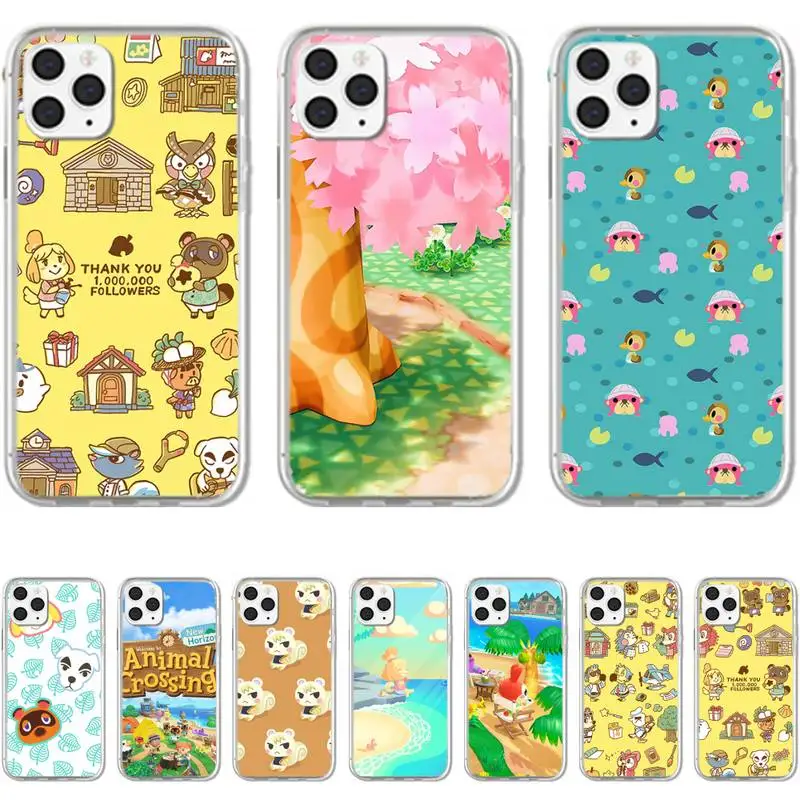 

Animal New Horizons Cross Phone Case For Iphone 5 SE 2020 6 6s 7 8 plus X Xr XS 11 12 Mini Pro Max Fundas Cover