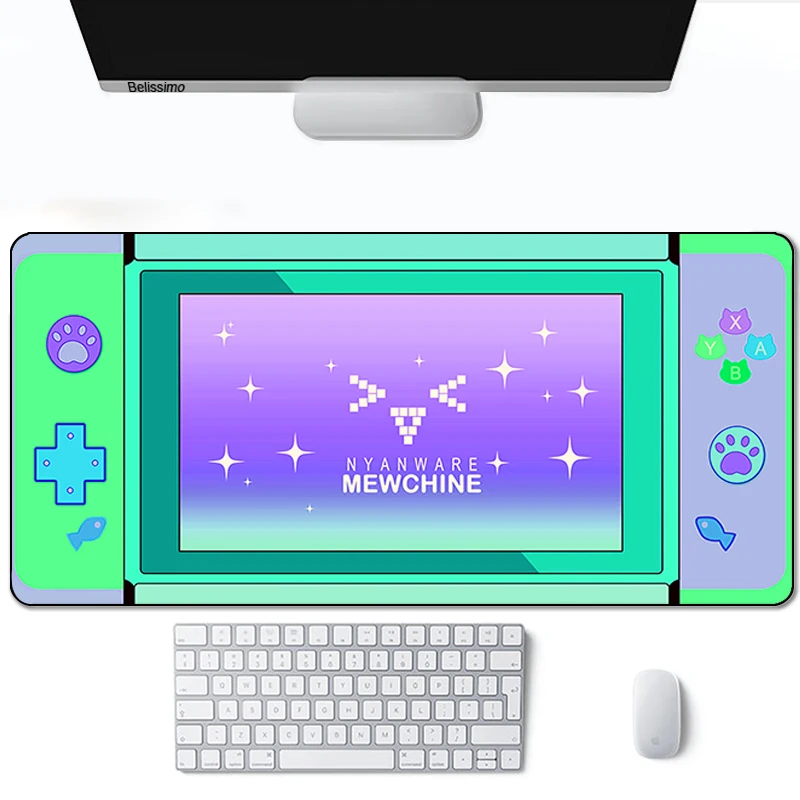 

Computer Mouse Pad Gamer Girl Mousepad Purple Mausepad Desk Mat RGB Pink Cute Gaming Accessories Gamepad Pads Game Pad For Pc