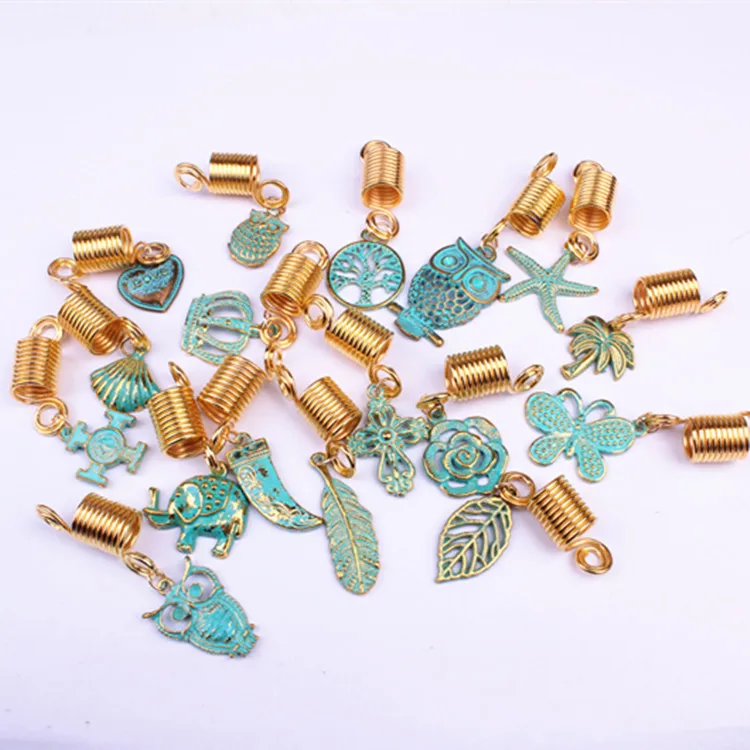 5 шт./упак. золота 8 видов стилей амулеты "сделай сам", подвязанные лентой, с объемной волной, дредлоки, для увеличения объема, бусины зажимы манжеты, ювелирные изделия, кольца, дредлоки, для увеличения объема, аксессуары для волос