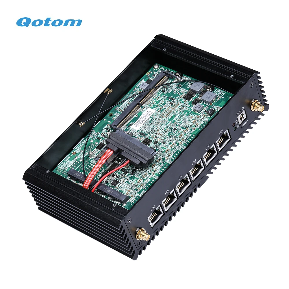 Processor Core i3-6100U/ i3-7100U, DDR4 RAM/ mSATA SSD/ WiFi, Qotom Mini PC 6 LAN images - 6