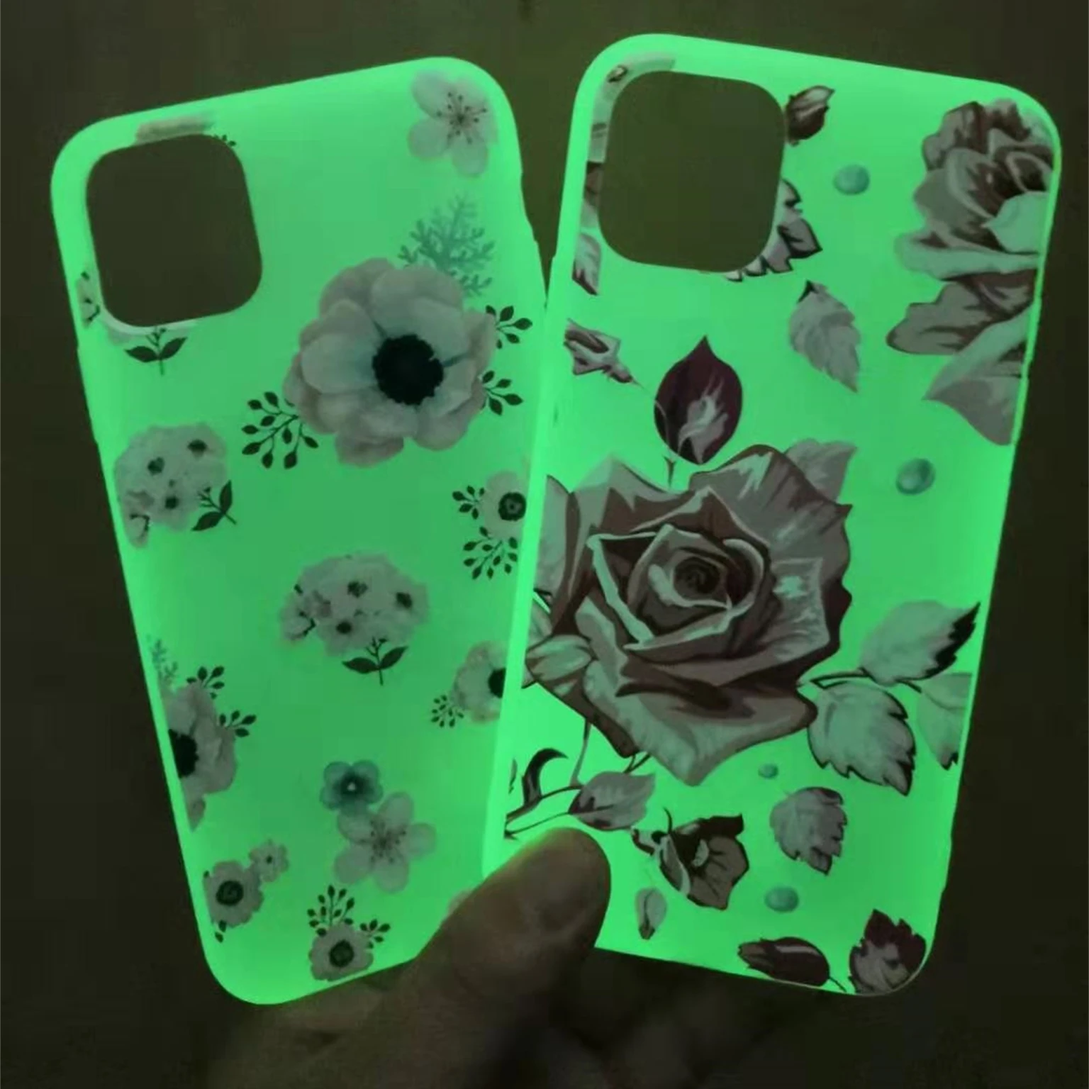 ТПУ светящийся чехол для iphone 11 цветок силиконовый телефона 8 Plus 11Pro Max 6 6s 7 X XR XS
