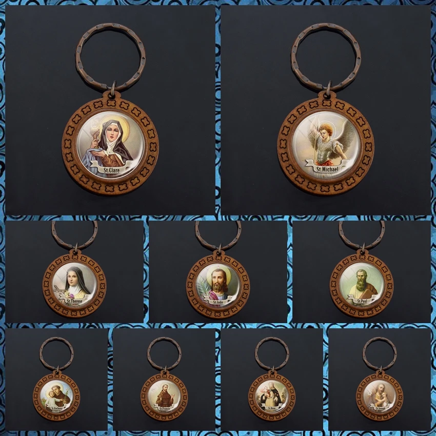 

Church Souvenirs Catholic Utensils Jesus Christ Virgin Mary Religious Figures Jewelry Christian Keyfobs Decor