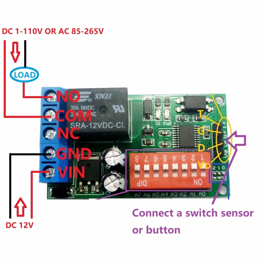 1ch DC 12V сенсор реле задержки таймера доска для RCWL-0516 HC-SR505 светодиодный ная лампа светильник двери гаража 1ch DC 12V сенсор реле задержки таймера доска для RCWL-0516 HC-SR505 светодиодный ная лампа светильник двери гаража