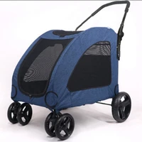 pet stroller cat carrier folding trolley case large capacity cat dog luggage baby stroller 2 in 1for dogs cats walks relax