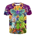 2021 летняя повседневная мужская футболка с 3d принтом Рик и Моди, уличная одежда в стиле хип-хоп с коротким рукавом, футболка в стиле аниме Харадзюку