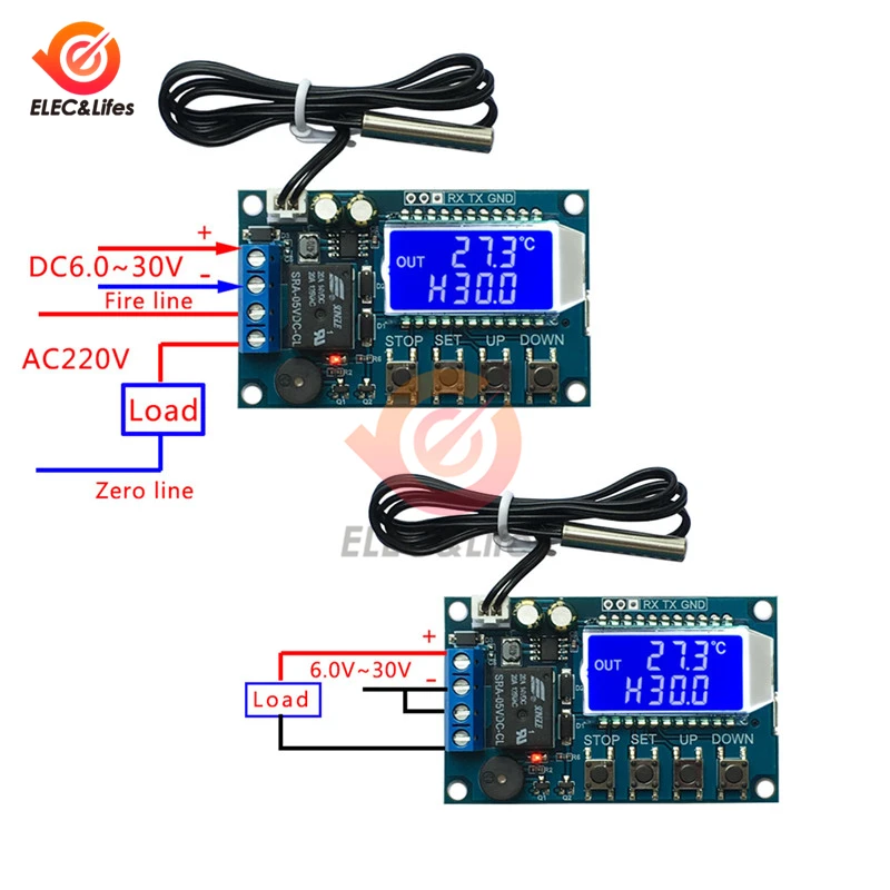 

1Pcs LCD Display Digital Thermostat temperature controller 10A Relay Temperature Control module Heating Cooling thermoregulator