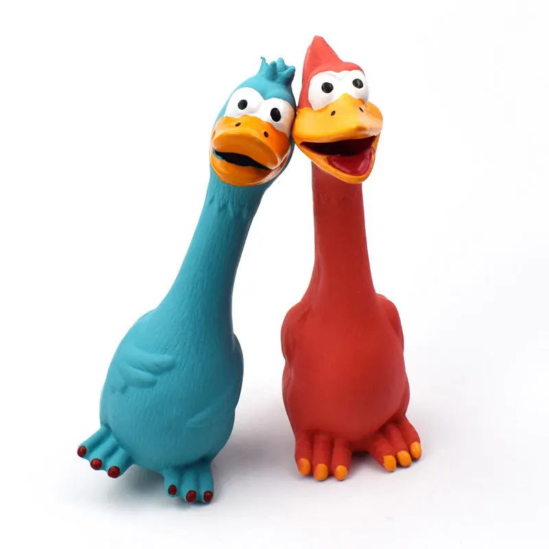 

2021 Newest Screaming Chicken Hot Sell Pets Dog Cats Toys Chew Toys Squeeze Squeaky Sound Funny Toy Safety Rubber For Dogs Molar