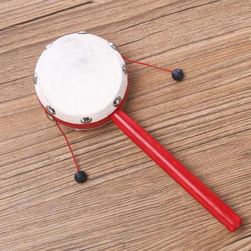 

Wooden Rattle Drum Infant Newborn Toddler Boys Girls Baby Music Toys 6 12 24 36 Months Brinquedos Juguetes BeBe