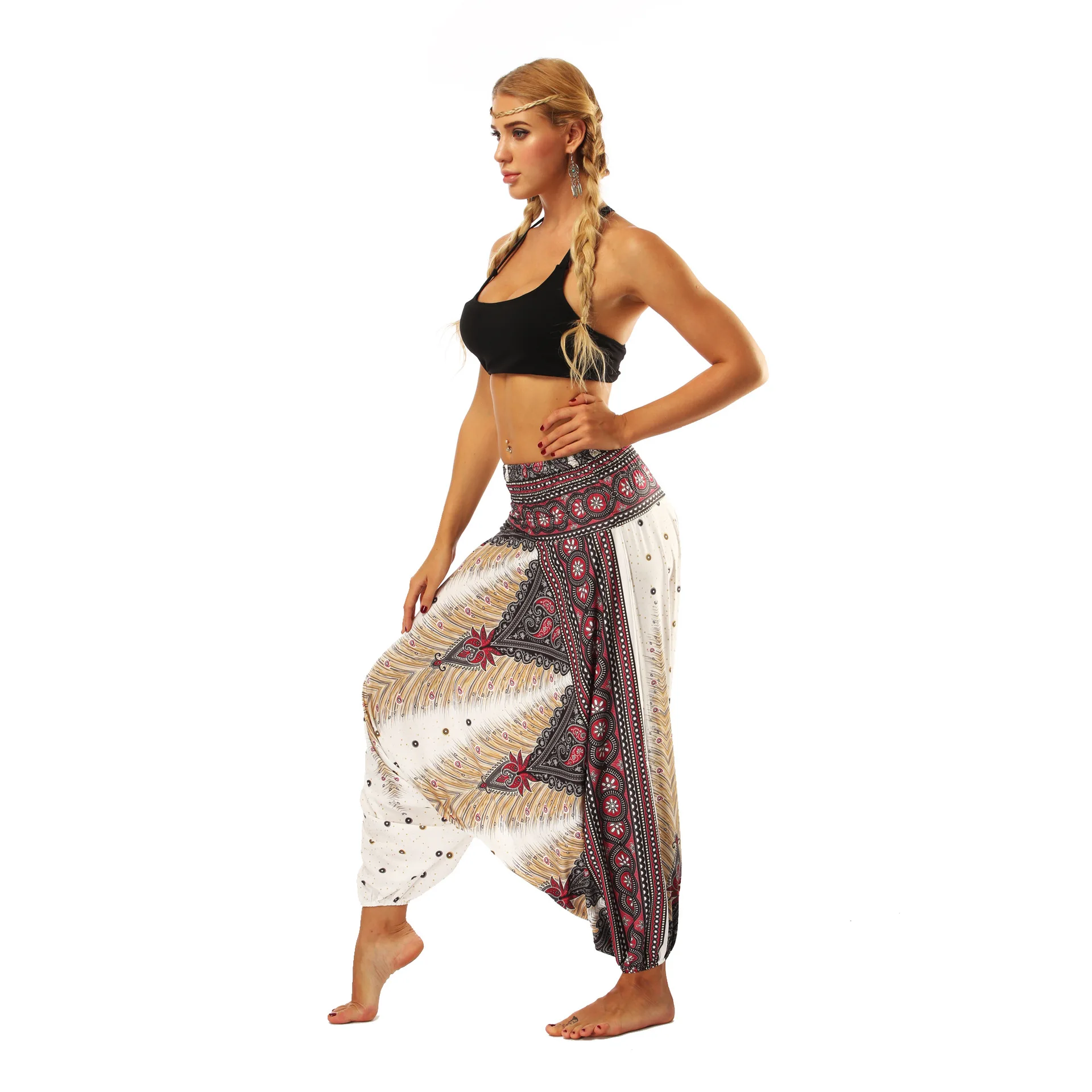 

2021 New Yoga Pants Sport Femme Loose Hippy Yoga Trousers Baggy Harem Pants Sexy Comfortable Athletic Sports Running Print Yoga