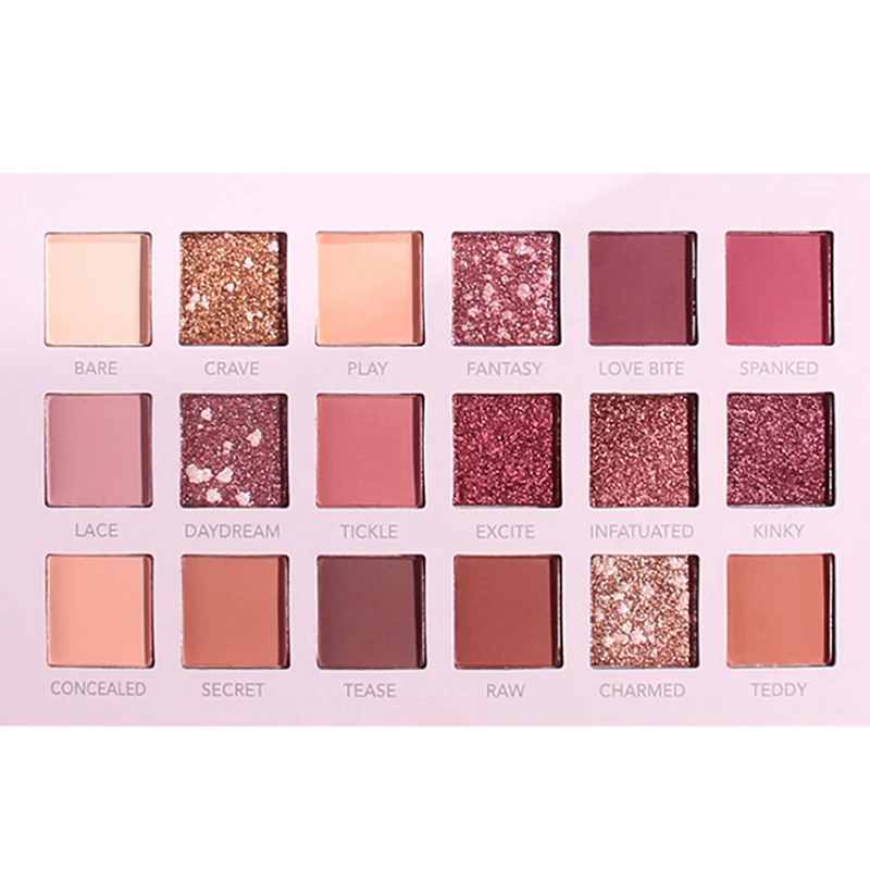 Палитра теней Beauty Creations Tease me 18 цветов блестящие матовые красные| |