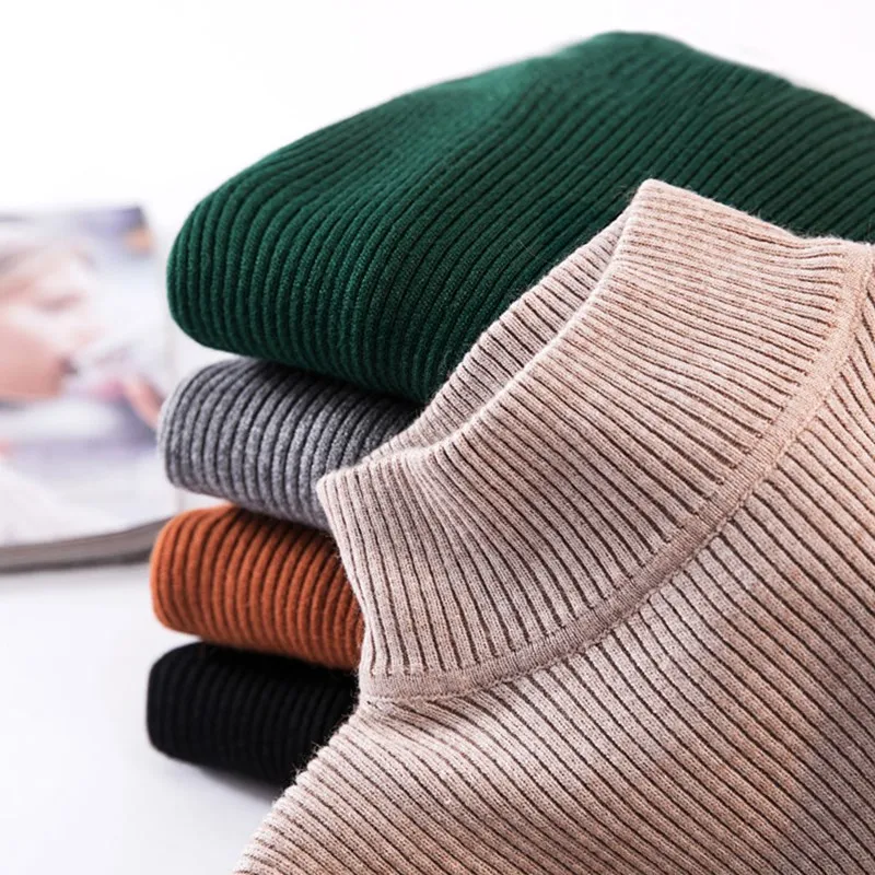 2019 basic Turtleneck solid autumn winter Sweater Pullover Thin Women Female Knitted sweater slim long sleeve badycon | Женская одежда