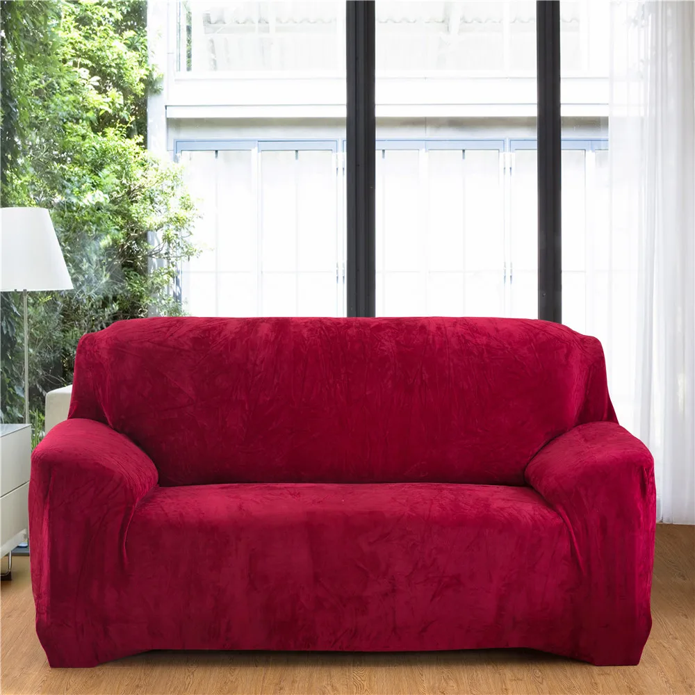 

Velvet Plush L Shaped Sofa Cover for Living Room Elastic Furniture Couch Slipcover Chaise Longue Corner Sofa Cover Stretch