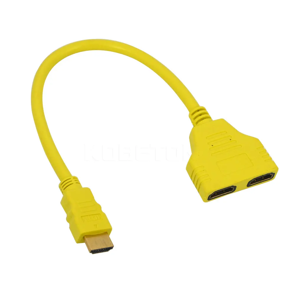 Разветвитель kebidu 1 в 2 HDMI совместимый адаптер штекер гнездо разветвитель двойной