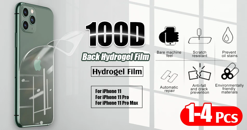 3 шт. 100D Гидрогелевая пленка полное покрытие для IPhone XR X XS 11 Pro Max Защитная пленка для IPhone 8 7 6 6s Plus Защитная Гидрогелевая пленка