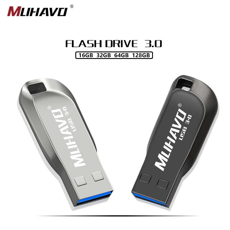 Высокая скорость USB 3 0 Металлический флеш-накопитель 128 ГБ 16 водонепроницаемая