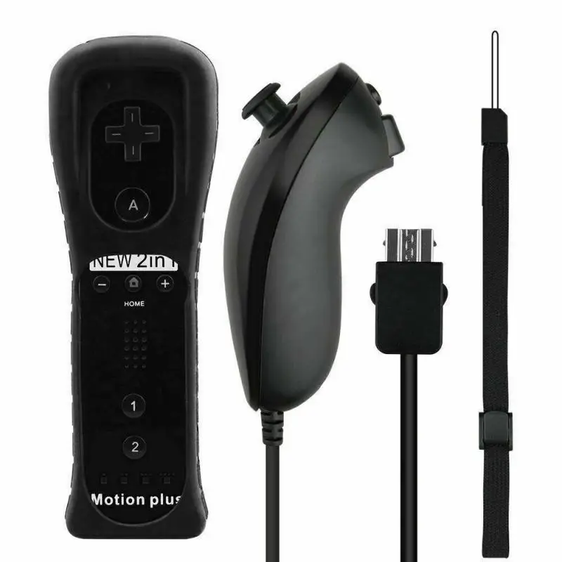 Новейший беспроводной удаленный геймпад Motion Plus контроллер для Nintendo Wii Nunchuck U