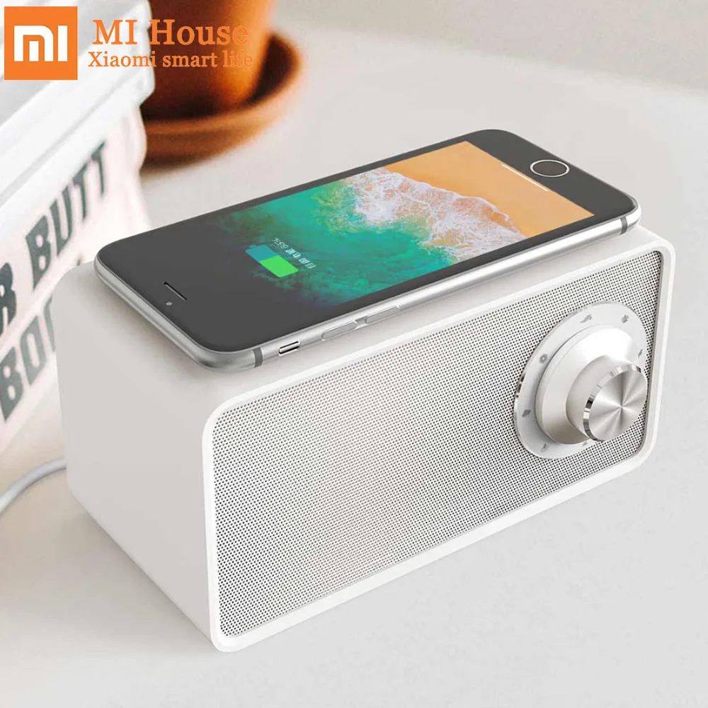 Беспроводное зарядное устройство Xiaomi Mijia качества белый шумоподавляющий динамик