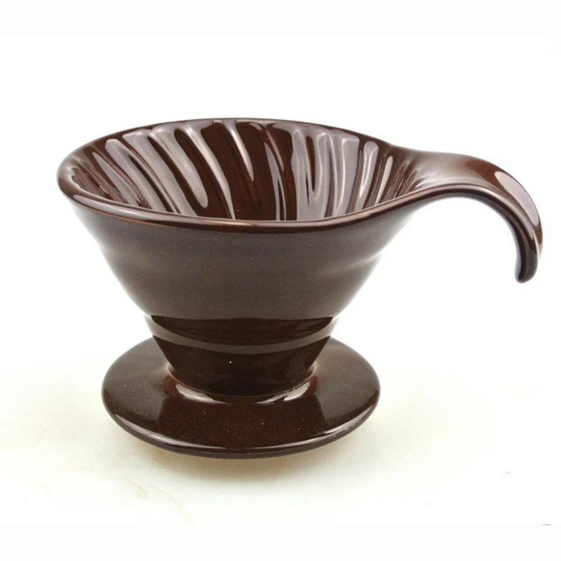 Новый V-образный керамический капельный фильтр с ручкой Простой анти-ожоги