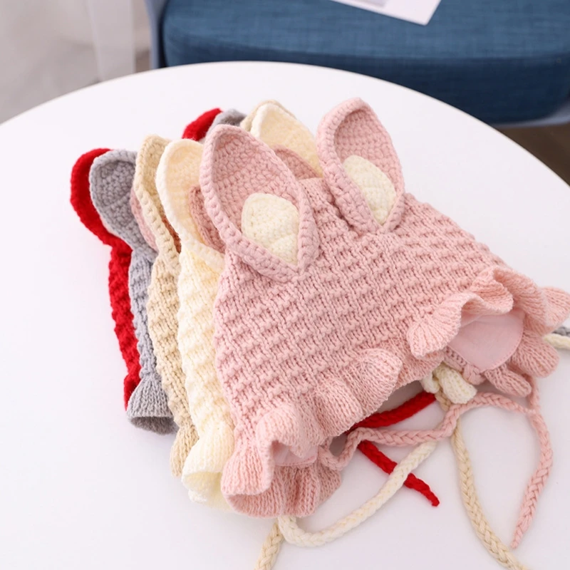 

Winter Knitted Warm Baby Hat Cute Rabbit Ears Girls Cap Ear Protection Bonnet