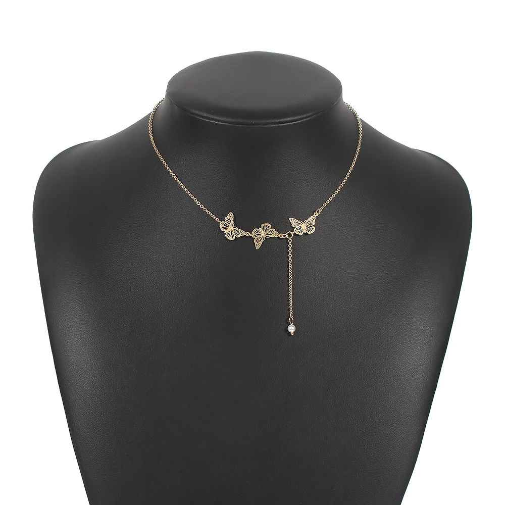 

Butterfly Hollow Irregular Necklace New Fashion In Autumn and Winter 2020 Boho Stainless Steel Jewelry Trendy Link Chain