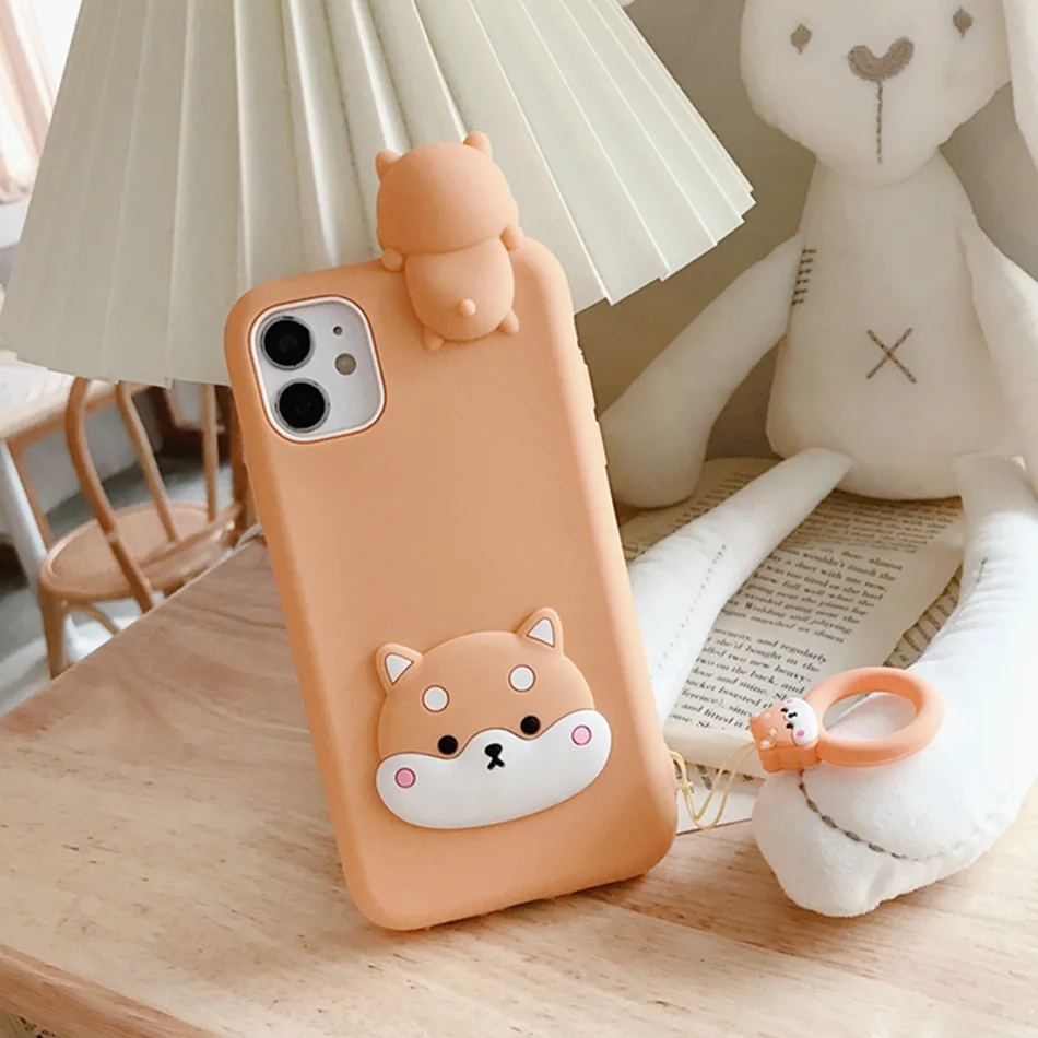 Чехол для IPhone 12 11 Pro XS Max mini SE 2020 XR X 7 8 Plus силиконовый с милым мультяшным медведем |