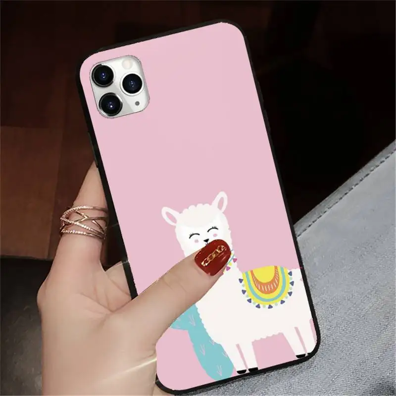 

Alpaca cute cartoon animal coque cover funda Phone Case for iPhone 11 12 pro XS MAX 8 7 6 6S Plus X 5S SE 2020 XR