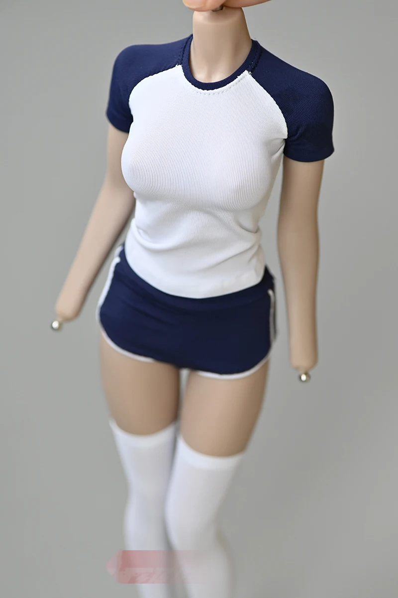 1/6 Scale Girl Students Sports Shorts and T shirt Model for 12'ɿigure Body DIY Accessories | Игрушки и хобби