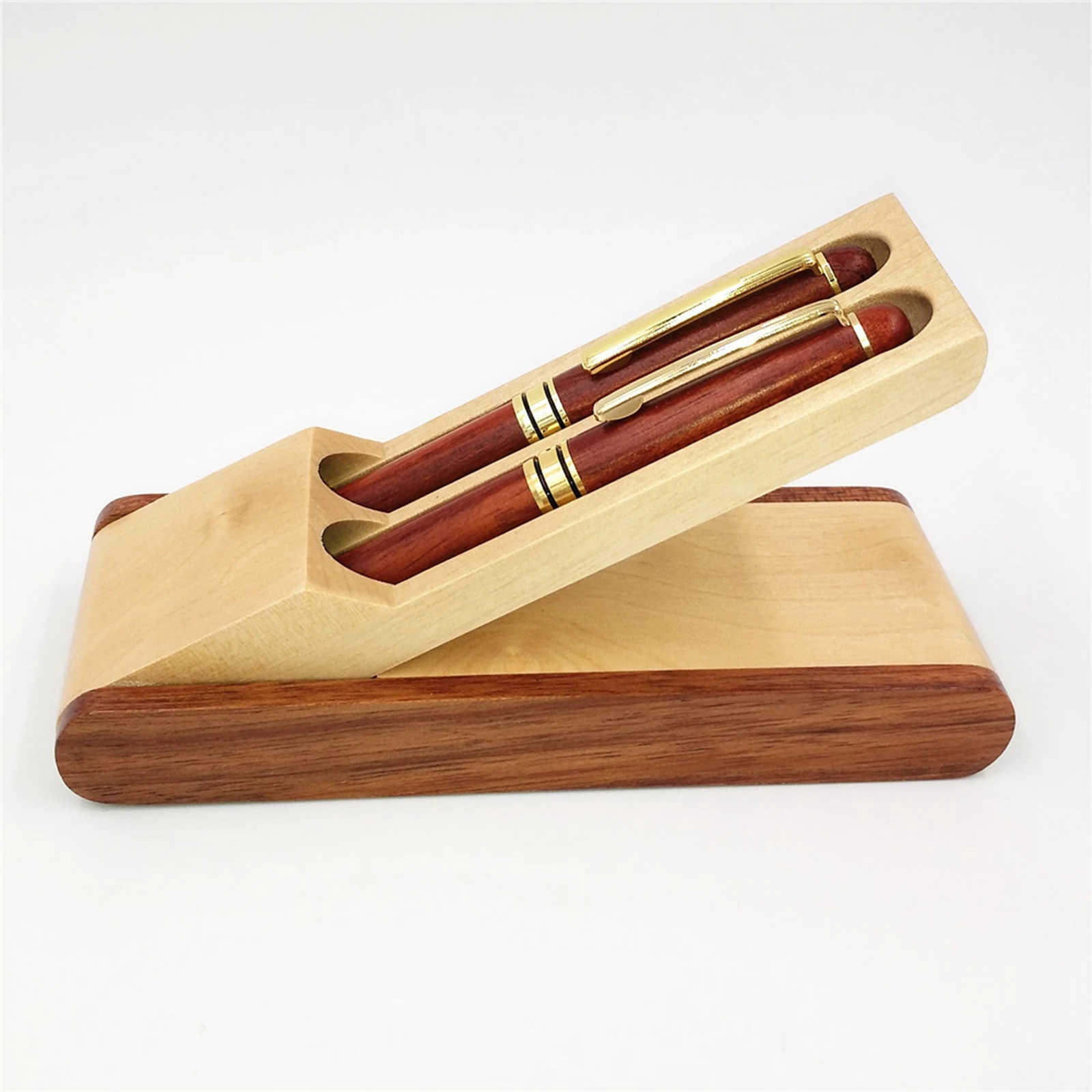 

Wooden Fountainer Pen Storage Box Case Holder Women Girl Men
