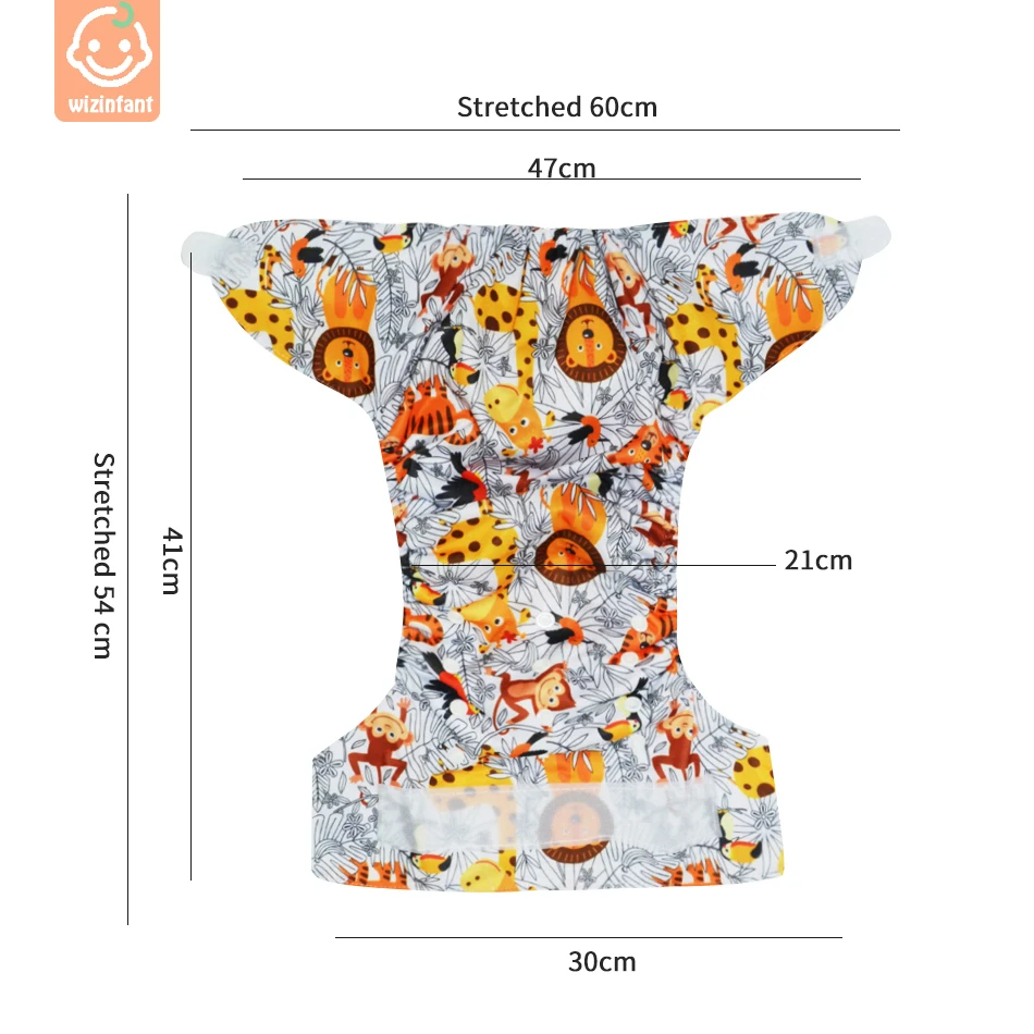 Wizinfant большой XL карман подгузник для ребенка 2 лет и старше внутренняя ткань замша