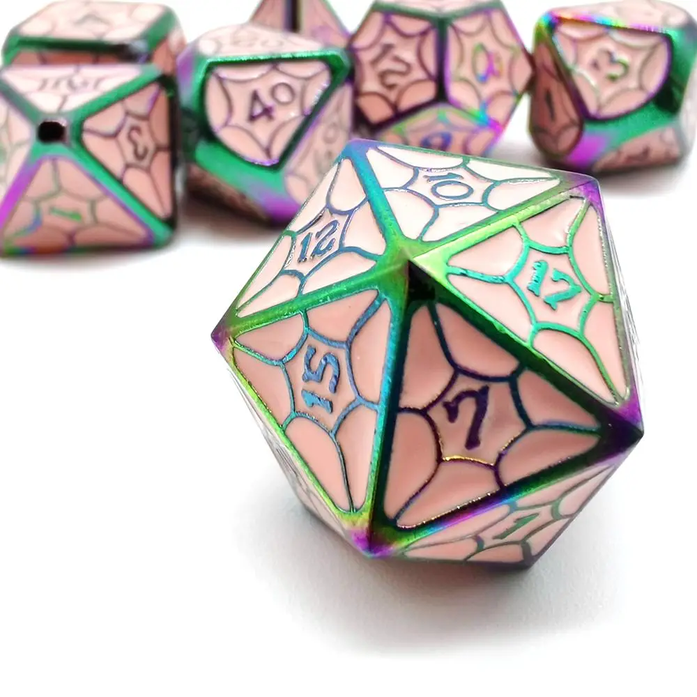 Туманность игральные кости DnD набор Dados Dobbelstenen многогранные металлические кубики