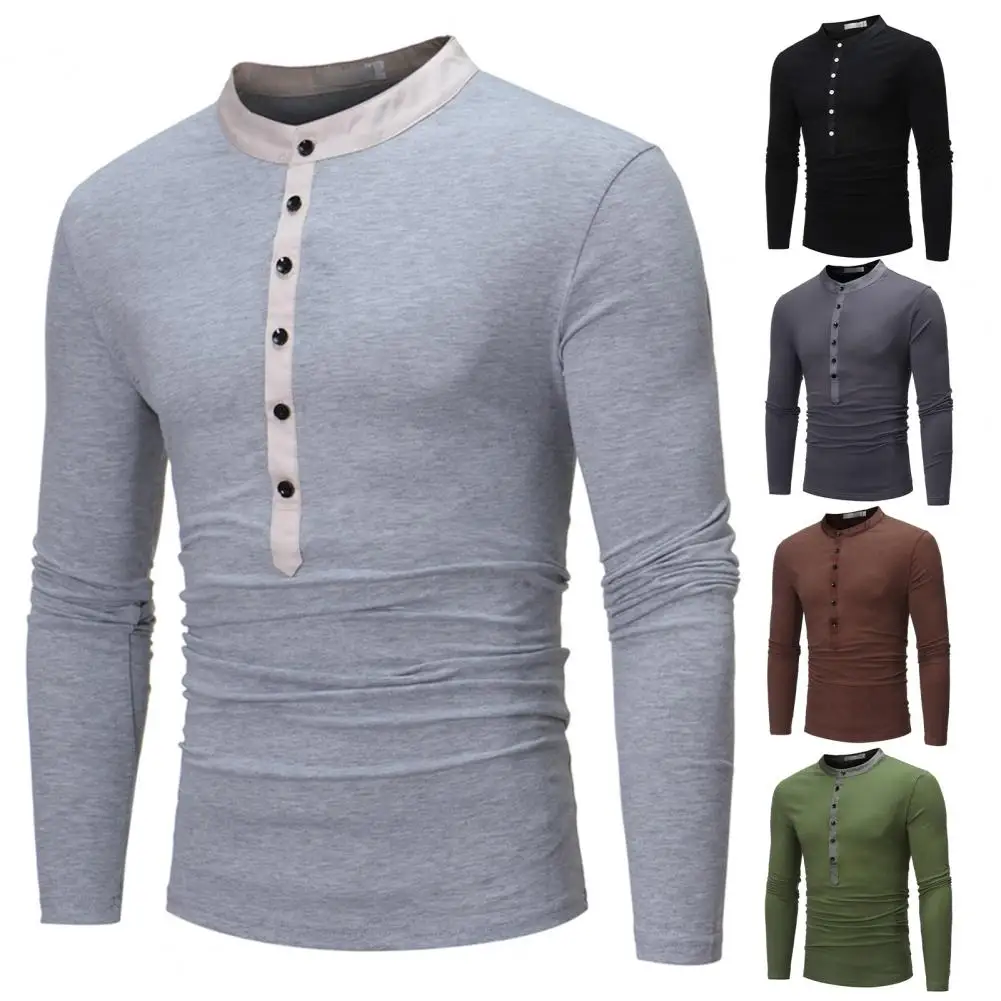 

Stylish Winter Men Shirt Single Breasted Simple Men Top Shirt Korean Style Slim White Male Shirts