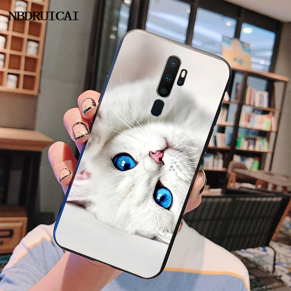 NBDRUICAI милый Pet Cat TPU черный чехол для телефона Корпус Oppo A5 A9 2020 A11x A71 A73S A1K | Мобильные