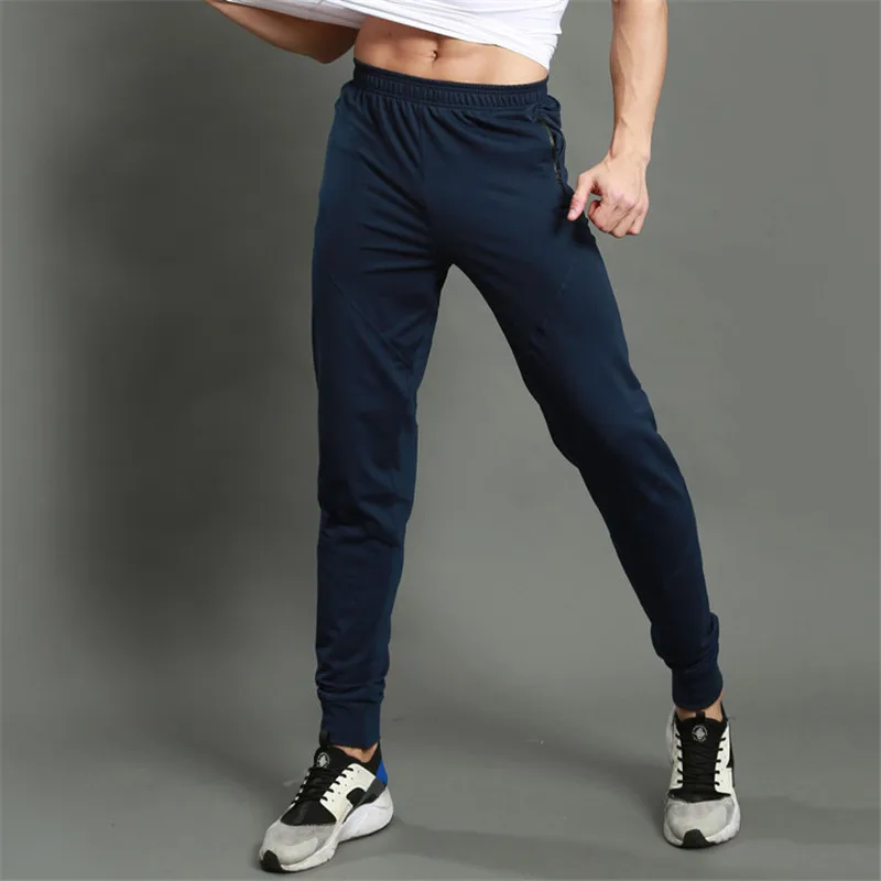 Jogging Pants Men Zip Pocket Gym Beam Foot Sportswear Athletic Trousers Fitness Sports Legging Running Football Soccer | Спорт и