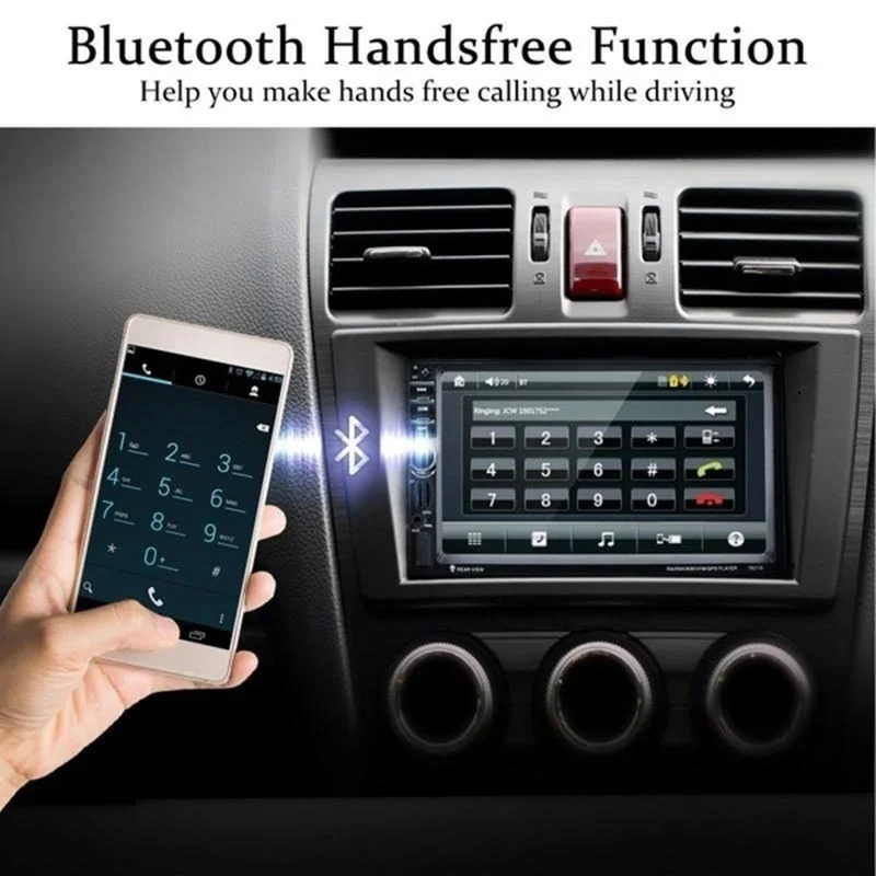 Автомагнитола 2 Din мультимедийный плеер с сенсорным экраном 7 дюймов Bluetooth FM Android