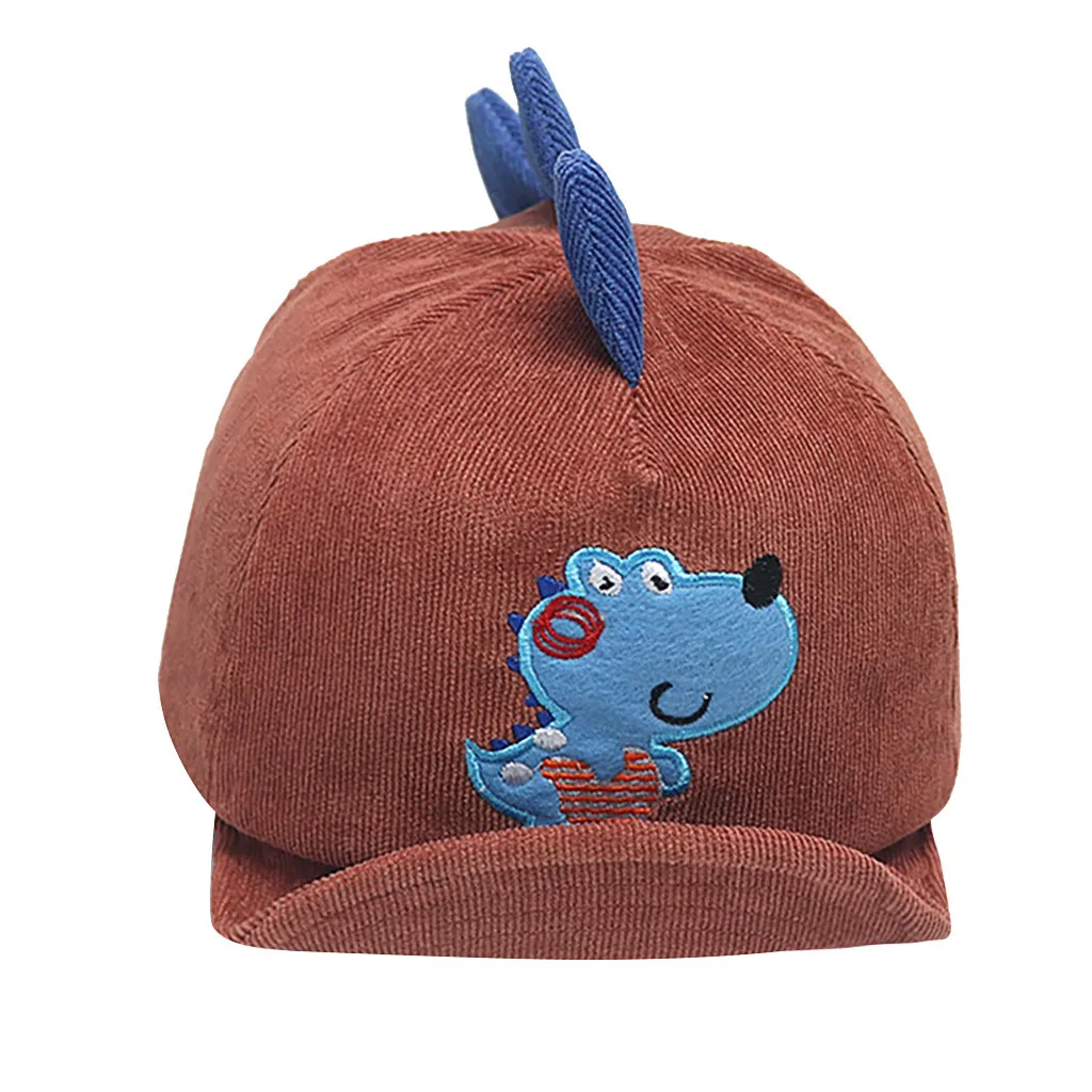 Baby Boy Hats Soft Cotton Dinosaur Sunhat Eaves Baseball Cap Sun Hat Beret baby accessories newborn New Arrival Autumn Winter | Детская