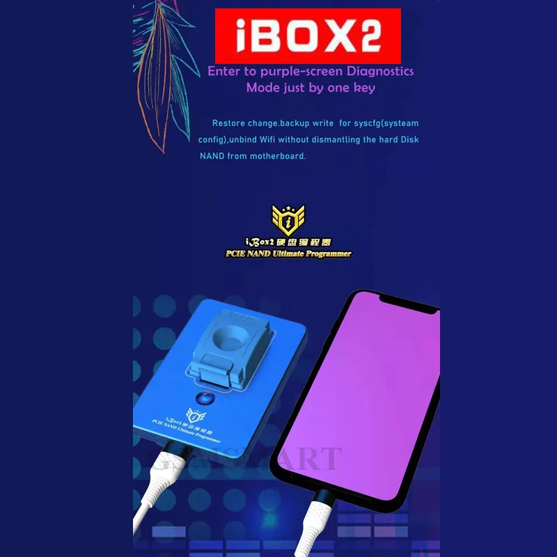 Новинка версия ibox2 BGA110 программатор iBox для iPhone SE-11 Pro Max ipad NAND SYSCFG модификация