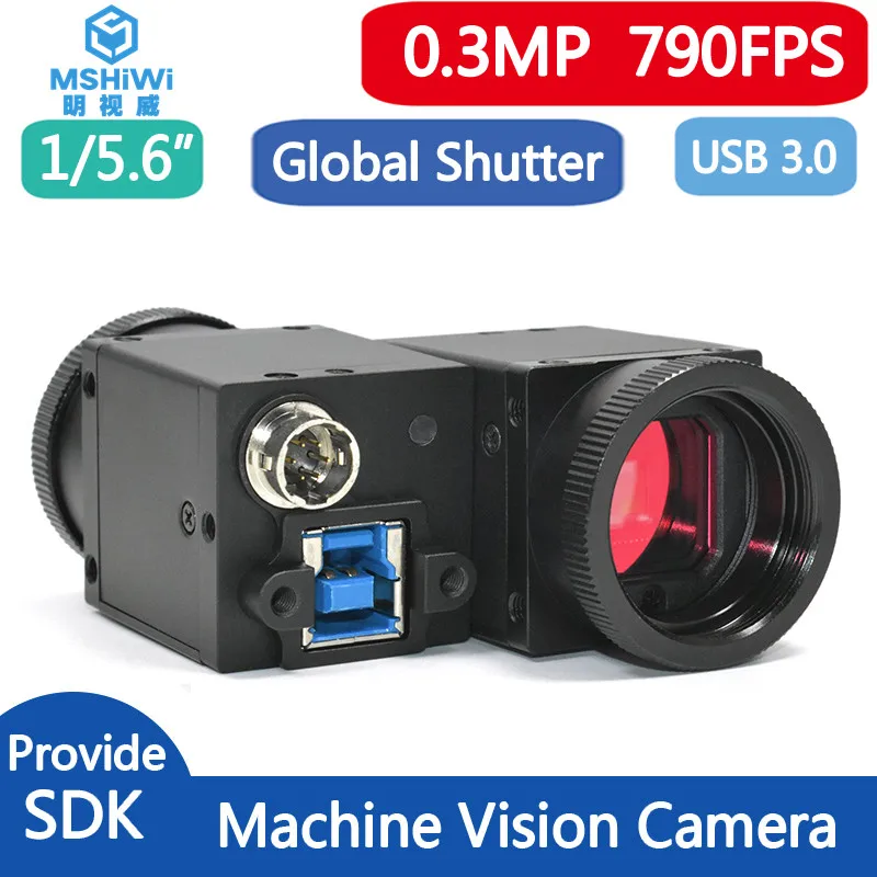 640*480 @ 790FPS Ультра Высокоскоростная Промышленная камера USB 3 0 0.3MP монохромная