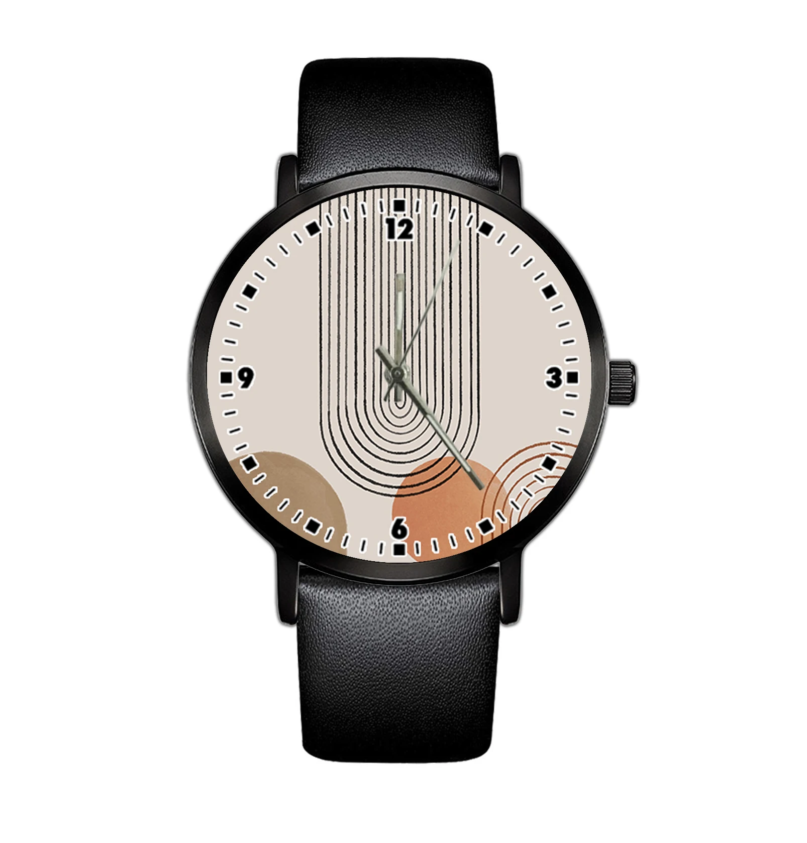 

Мужские минималистичные кварцевые часы с кожаным ремешком, Элегантные ультратонкие деловые часы, простой дизайн Fa, 2021